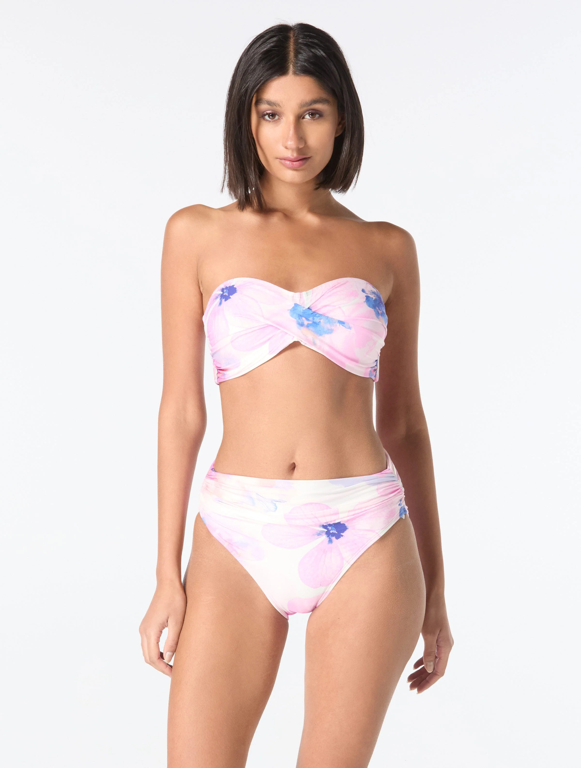 Carmen Marc Valvo Floral Escape Twist Bandeau Bikini Set Bundle | Beach2Ocean