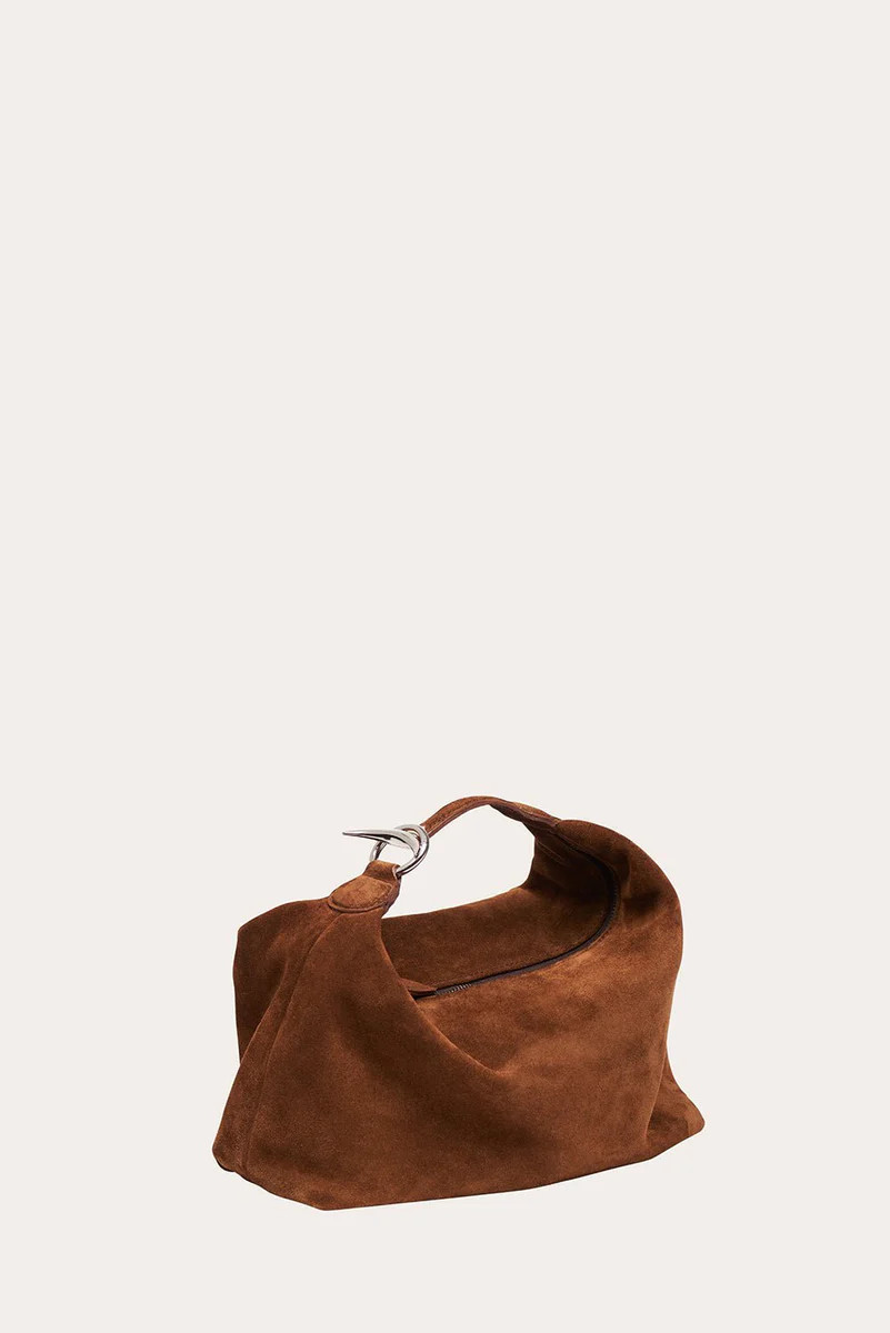 Pillow Pouch Suede Chestnut | LITTLE LIFFNER