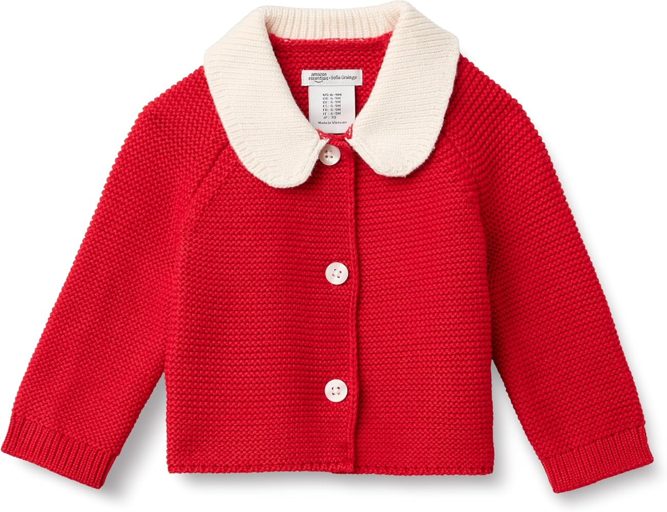 Amazon Essentials x Sofia Grainge Unisex Toddlers and Babies' Peter Pan Collar Sweater Jacket | Amazon (US)