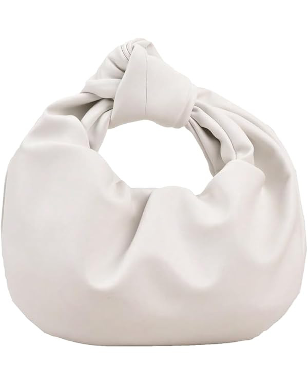 GORGLITTER Women's Cloud Shaped Pleated Handbag Twist PU Leather Cute Clutch Purses Satchel Small... | Amazon (US)