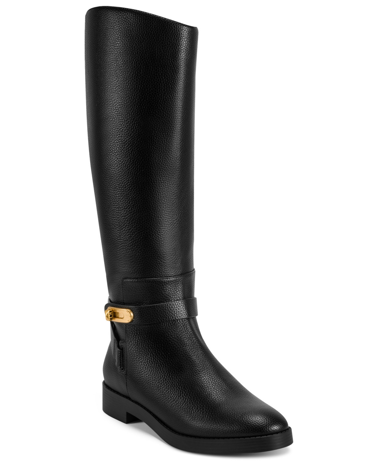 Donna Karan New York Women's Block Heel Donna Thompson Riding Boots - Black | Macy's
