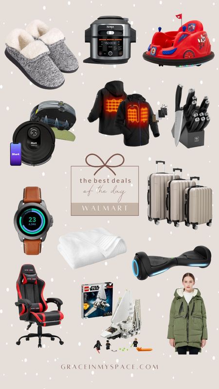 Snatch up these great deals of the day at Walmart!! There is something for everyone including luggage sets, Fossil watches, robot vacuum, hoverboards, gaming chair and more!

#LTKGiftGuide #LTKCyberweek #LTKHoliday