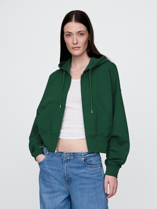 French Terry Oversized Zip Wedge Hoodie | Gap (US)