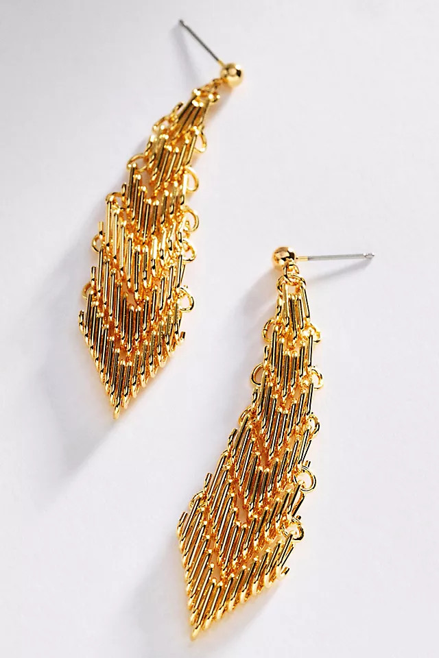 Woven Metal Drop Earrings | Anthropologie (US)