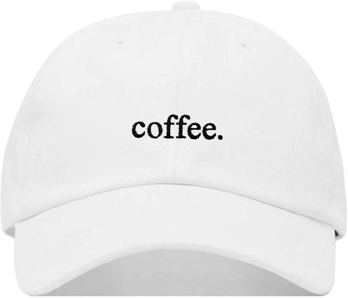 Coffee Baseball Hat, Embroidered Dad Cap, Unstructured Soft Cotton, Adjustable Strap Back (Multip... | Amazon (US)