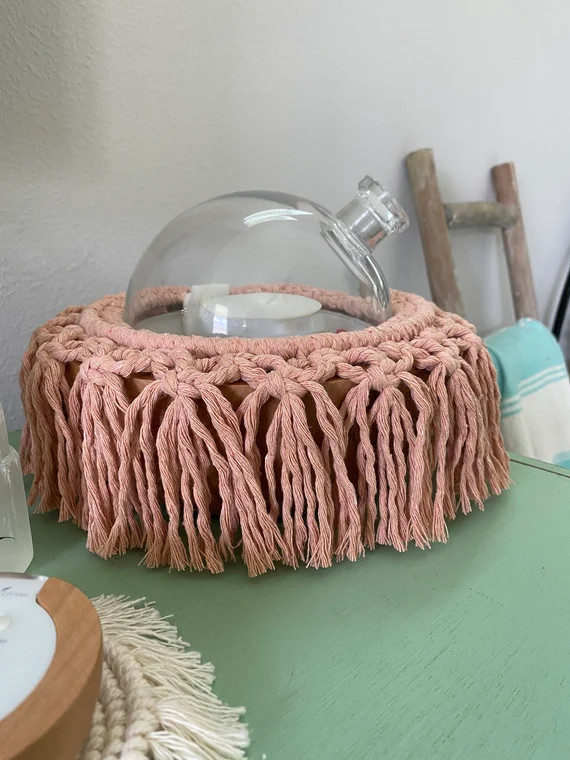 Macrame Diffuser Cover // Blush | Etsy | Etsy (US)