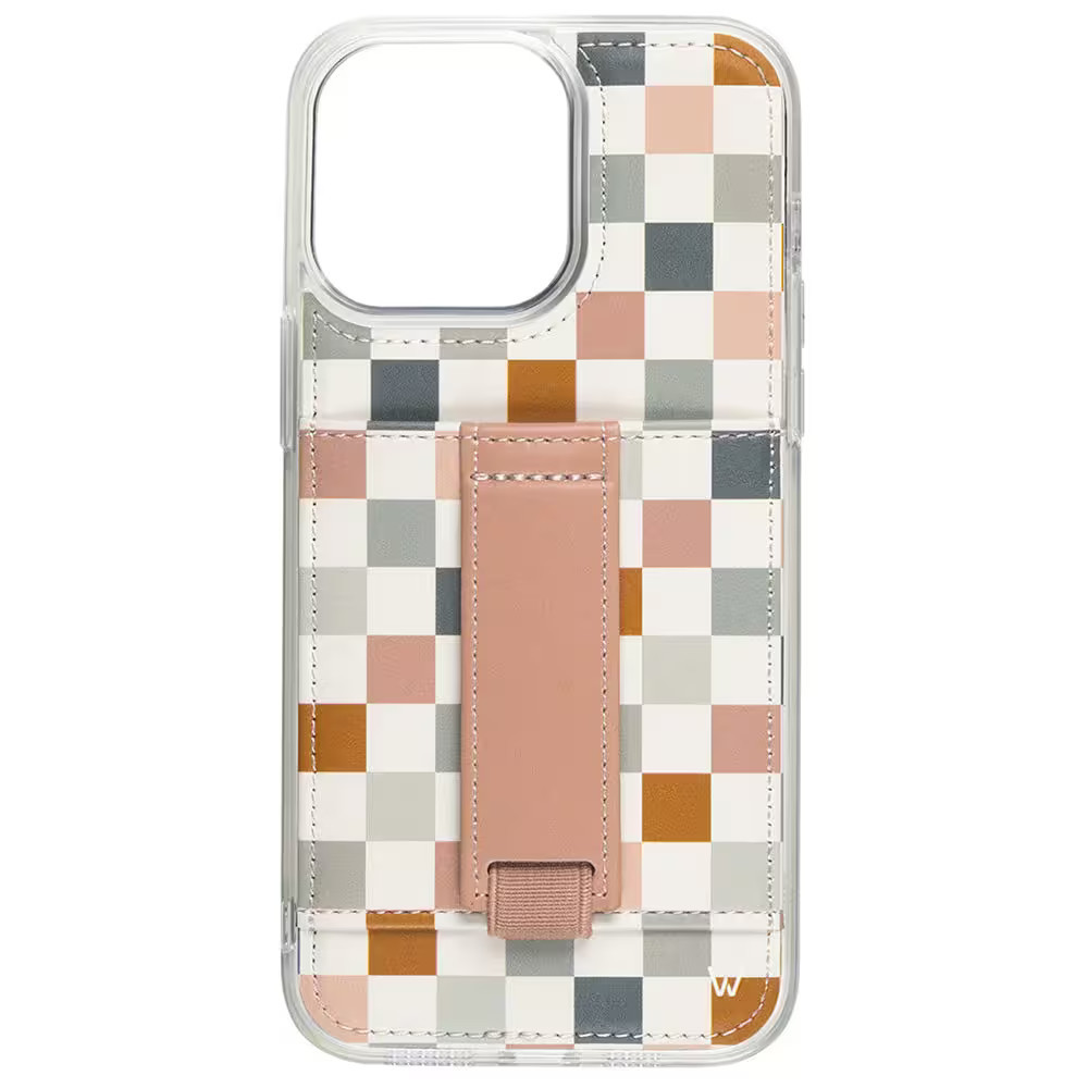 Walli Cases - Phone Case with Wallet and Finger Strap for iPhone 16 - Coastal Check | Best Buy U.S.