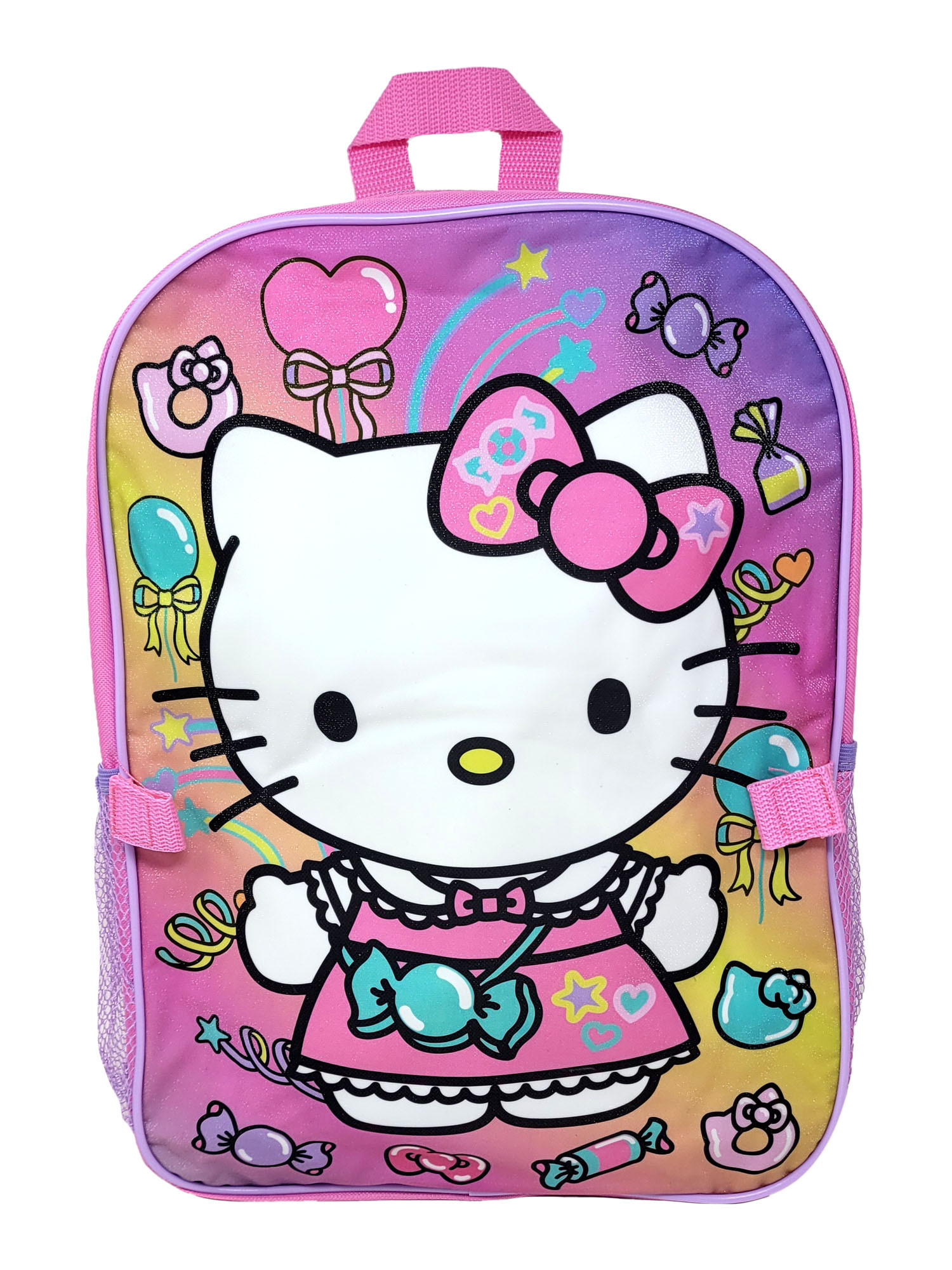 Hello Kitty Backpack w/ Round Detachable Insulated Lunch Bag Girls Pink - Walmart.com | Walmart (US)