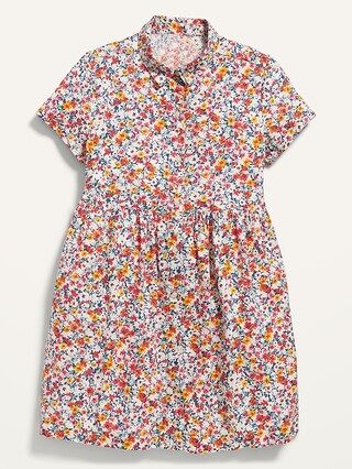 Short-Sleeve Floral-Print Swing Dress for Girls | Old Navy (US)