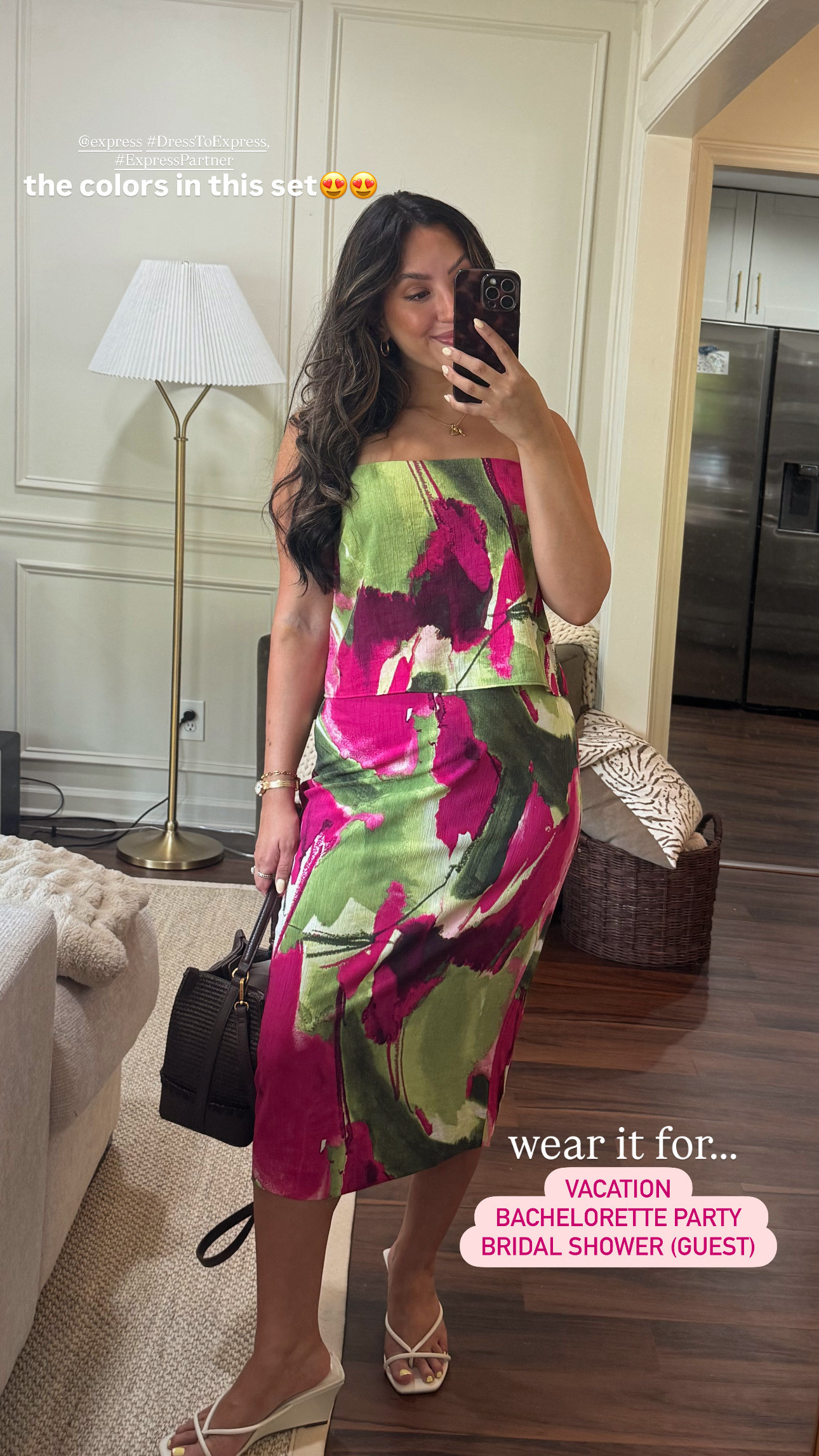 Fun pop of color in this matching watercolor-inspired set by @Express . 
Wear to wear it? Vacation, bachelorette party, bridal shower, brunch

Wearing size S top and size 4 skirt

@Express, #DressToExpress #ExpressPartner 

#LTKSeasonal #LTKootd #LTKWedding