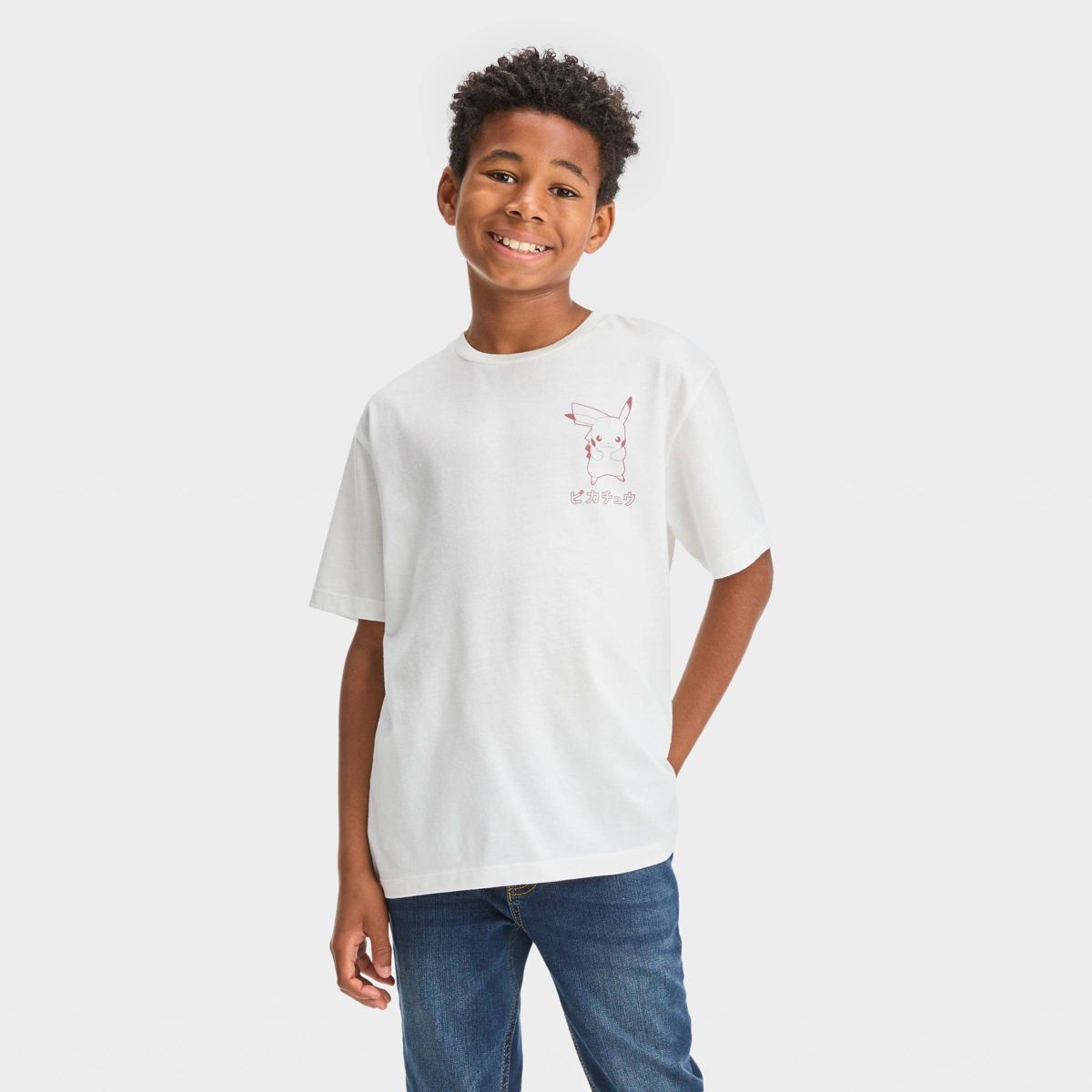 Boys' Pikachu Short Sleeve Graphic T-Shirt - art class™ Cream | Target