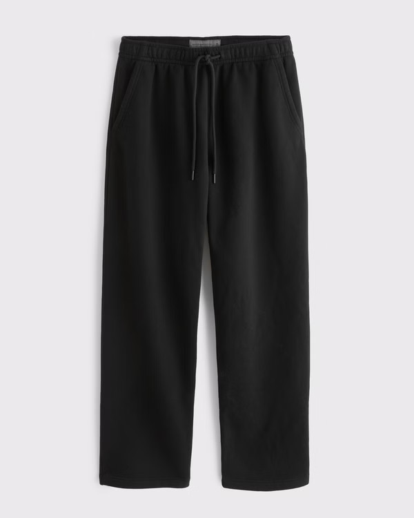 Men's Essential Straight Open-Hem Sweatpant | Men's Bottoms | Abercrombie.com | Abercrombie & Fitch (US)