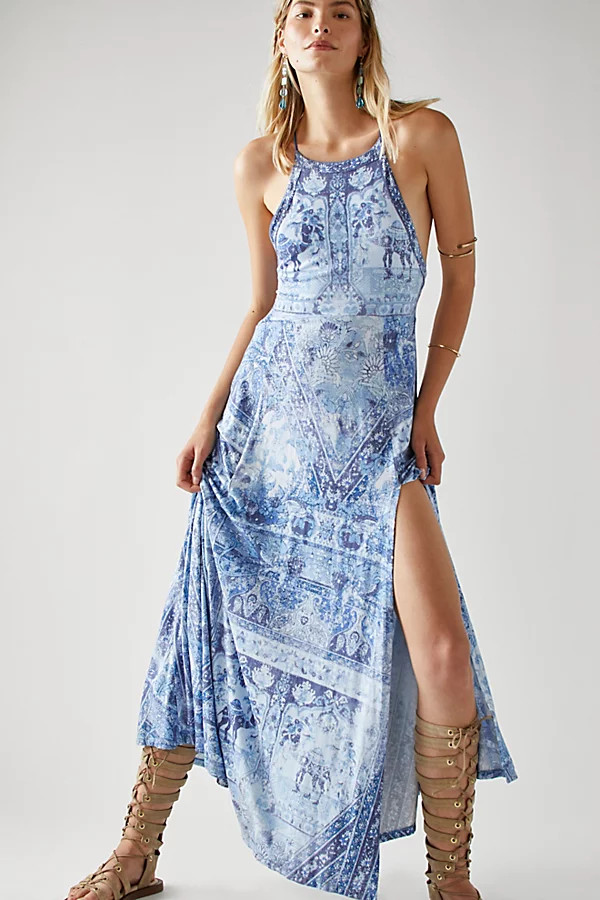 Joelle Maxi Dress by Free People, Indigo Combo, XL | Free People (Global - UK&FR Excluded)