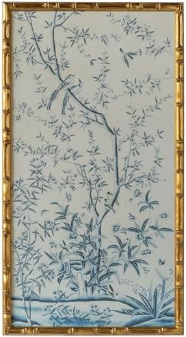 HongFengtang Chinese Rice Paper Print China Flower And Bird Bamboo Frame 19.5 X 35.8 Inches (A) | Amazon (US)