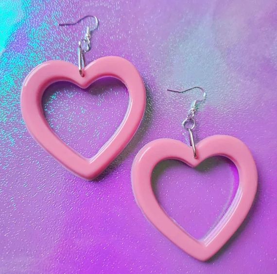 Big Heart Earrings | Etsy | Etsy (US)