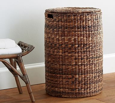 Seagrass Handcrafted Round Hamper | Pottery Barn (US)