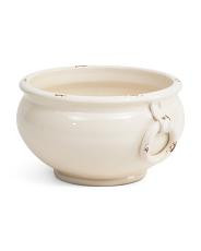 made in italy crackle finish bowl with rings | TJ Maxx