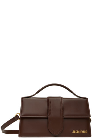 Brown Le Raphia 'Le grand Bambino' Bag | SSENSE