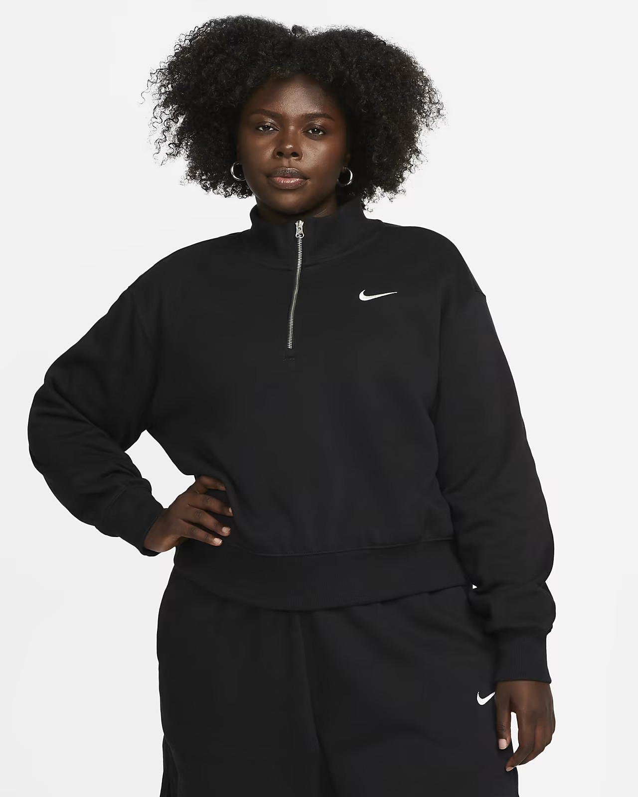 Nike Sportswear Phoenix Fleece Women's 1/2-Zip Cropped Sweatshirt (Plus Size). Nike.com | Nike (US)