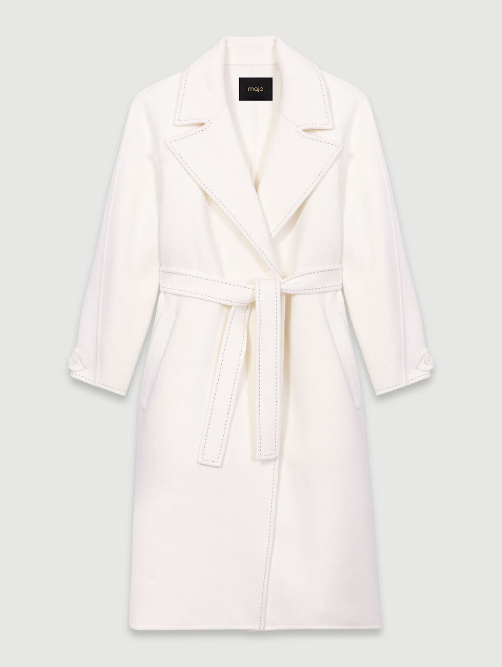 Double-faced mid-length coat | Maje EU