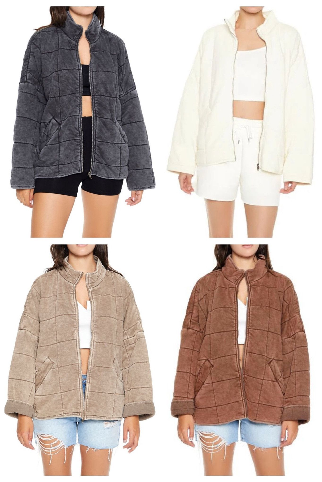 Forever 21 quilted jacket back in stock and on sale 21% off!! 

#LTKSeasonal #LTKFindsUnder50 #LTKSaleAlert