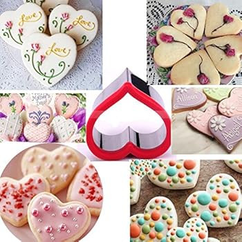 Stainless Steel Heart Sandwich Cookie Cutter Baking Mold | Amazon (US)