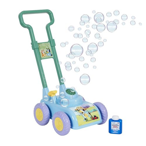 BLUEY Bubble Lawn Mower for Toddlers, Bubble Blowing Machine with Sound for Indoor and Outdoor Gardening Toy, Plays Bluey Music, Birthday, Party Favor for Preschool Girls and Boys | Amazon (US)