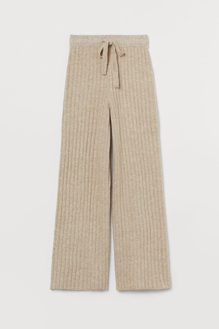 Ribbed Wool-blend Pants | H&M (US + CA)