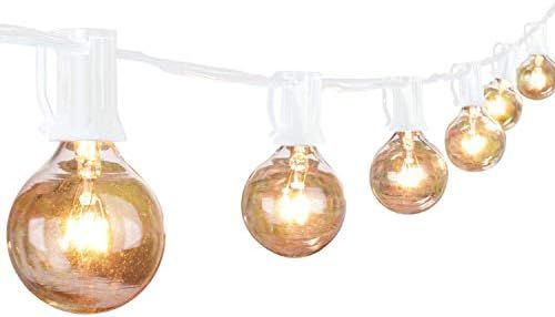 Outdoor String Light-25Feet G40 Globe Patio Lights with 26 Edison Glass Bulbs(1 Spare), Waterproo... | Amazon (US)