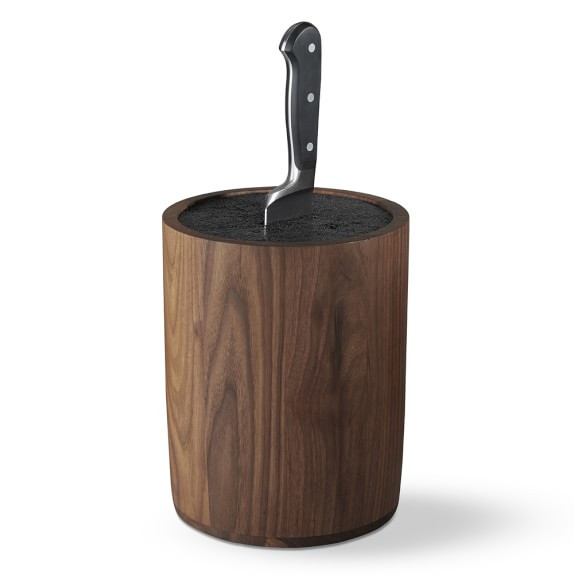 Walnut Knife Holder with Kapoosh Insert | Williams-Sonoma