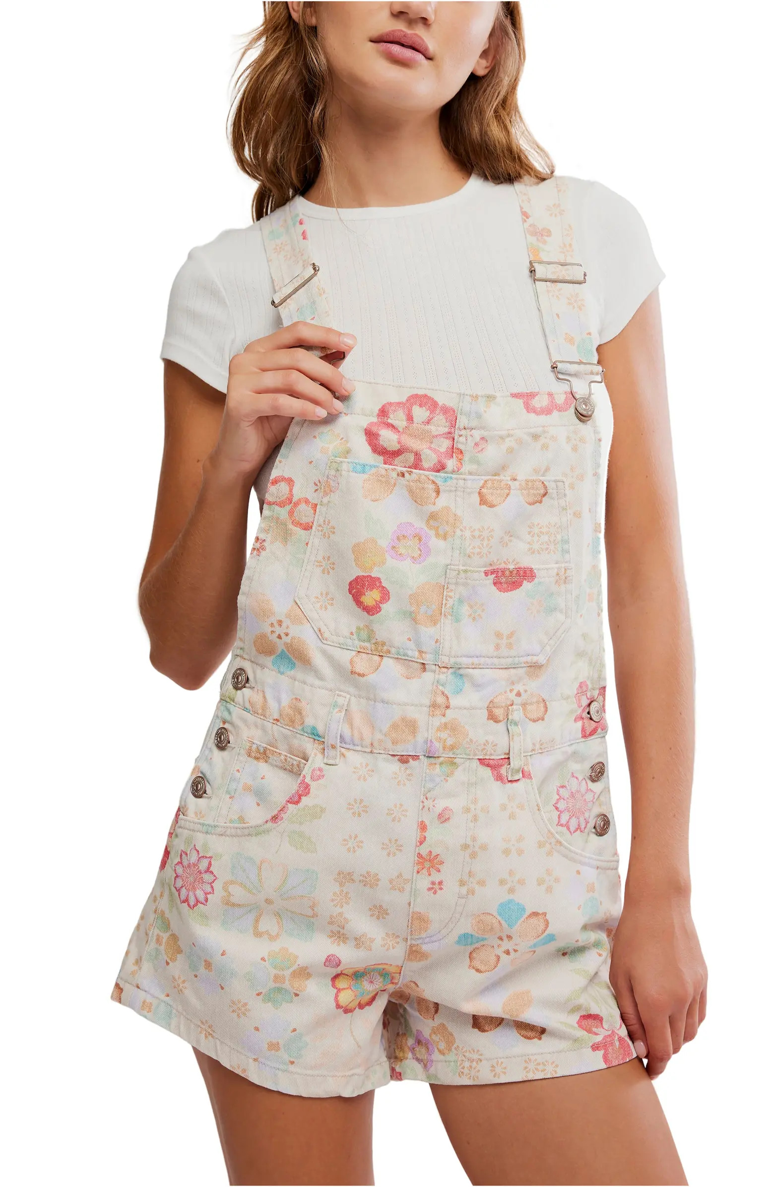 Ziggy Floral Short Overalls | Nordstrom