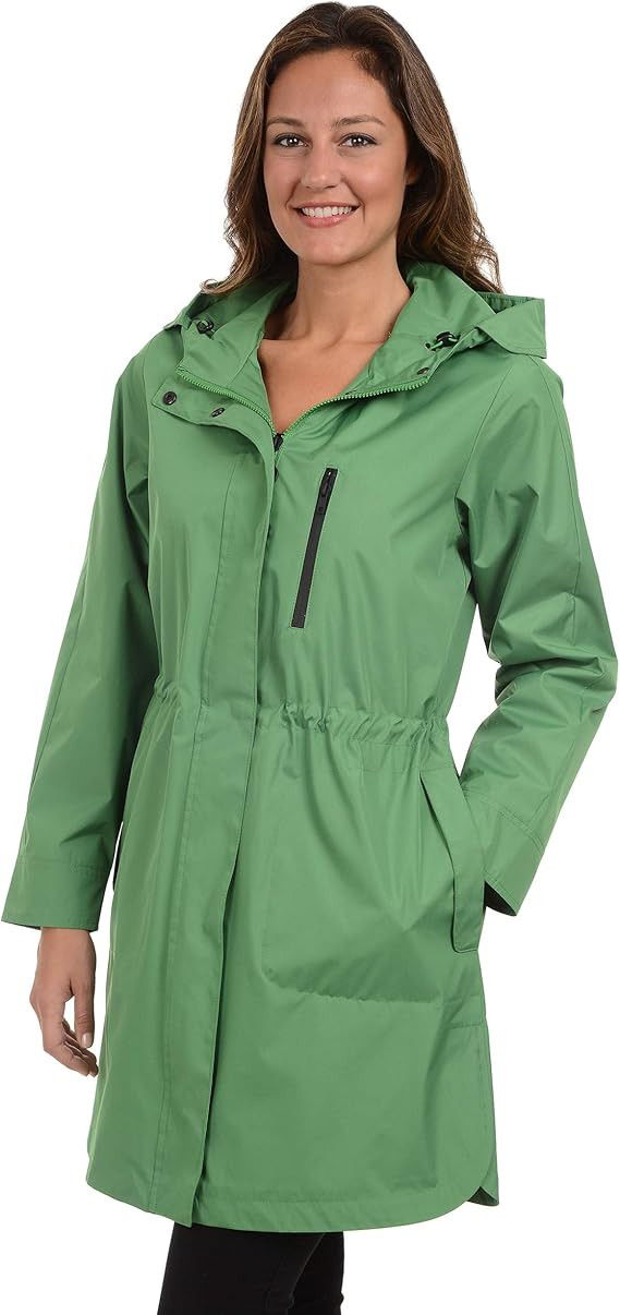Fleet Street Ltd. Women's 36" Anorak Hooded Raincoat | Amazon (US)