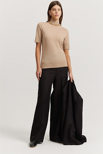 Organically Grown Linen Yarn Dyed Pant | Country Road