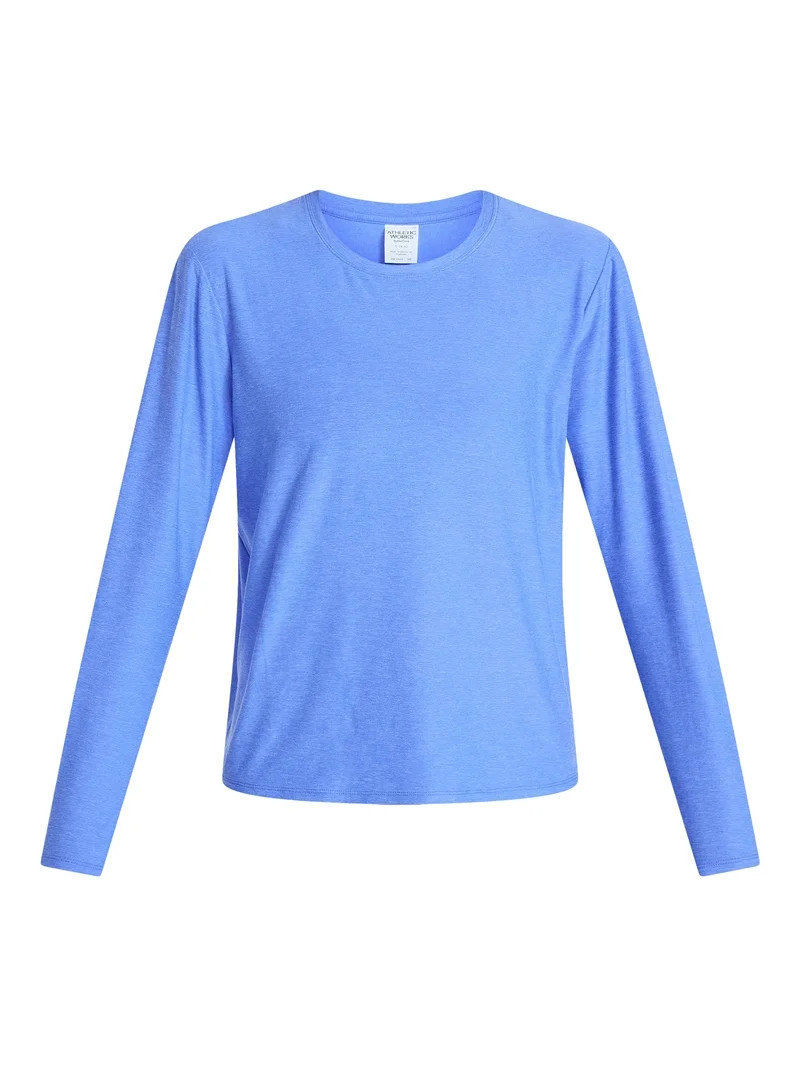 Athletic Works Women's ButterCore Tee with Long Sleeves, Sizes XS-XXXL | Walmart (US)