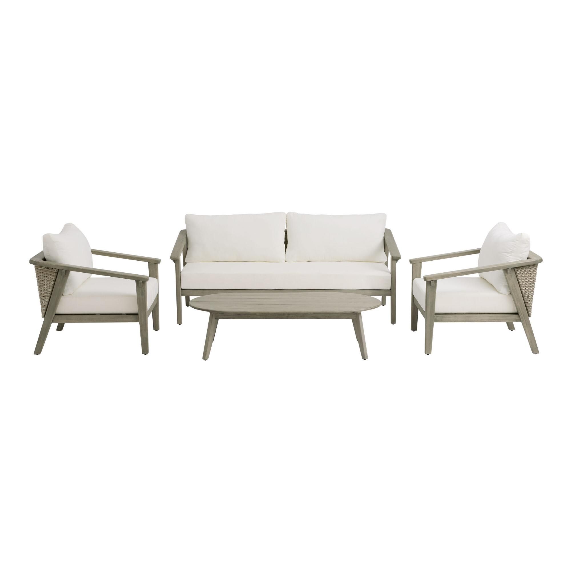 San Marino Graywashed Acacia Outdoor Furniture Collection | World Market