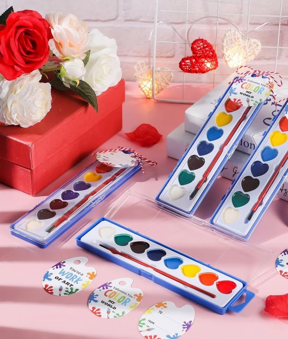 Cutest Valentine idea for your budding artist 🌹❤️💛💙💚💜
Valentine | Valentine’s Day | Valentine idea | watercolor | paint set | Amazon | Hollietadams 

#LTKFindsUnder50 #LTKKids #LTKSeasonal