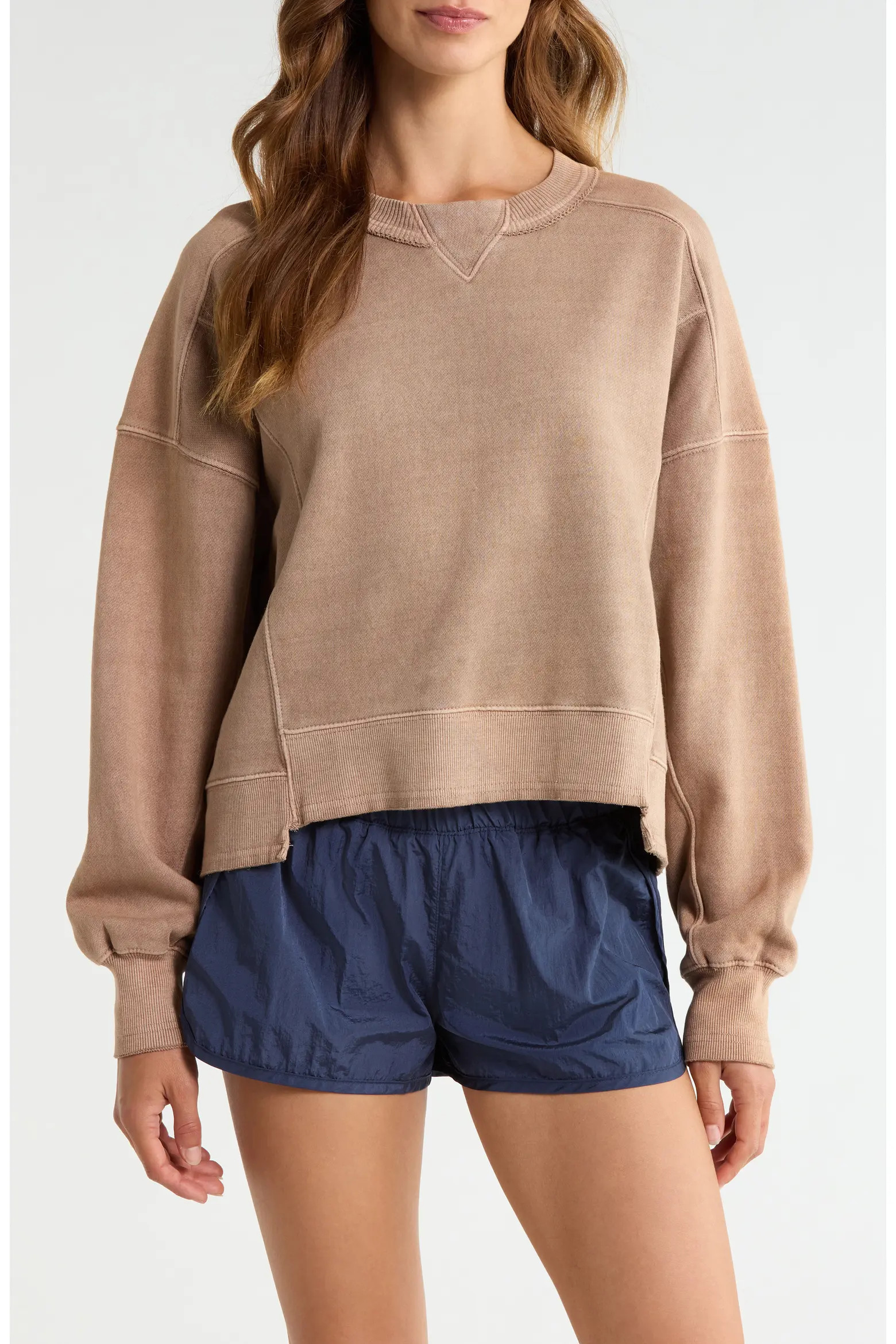 Free People FP Movement Intercept Cotton Blend Sweatshirt (Women) | Nordstrom | Nordstrom