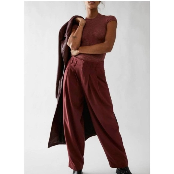 Free People NWT Calla Pleated Trouser Size 8 | Poshmark