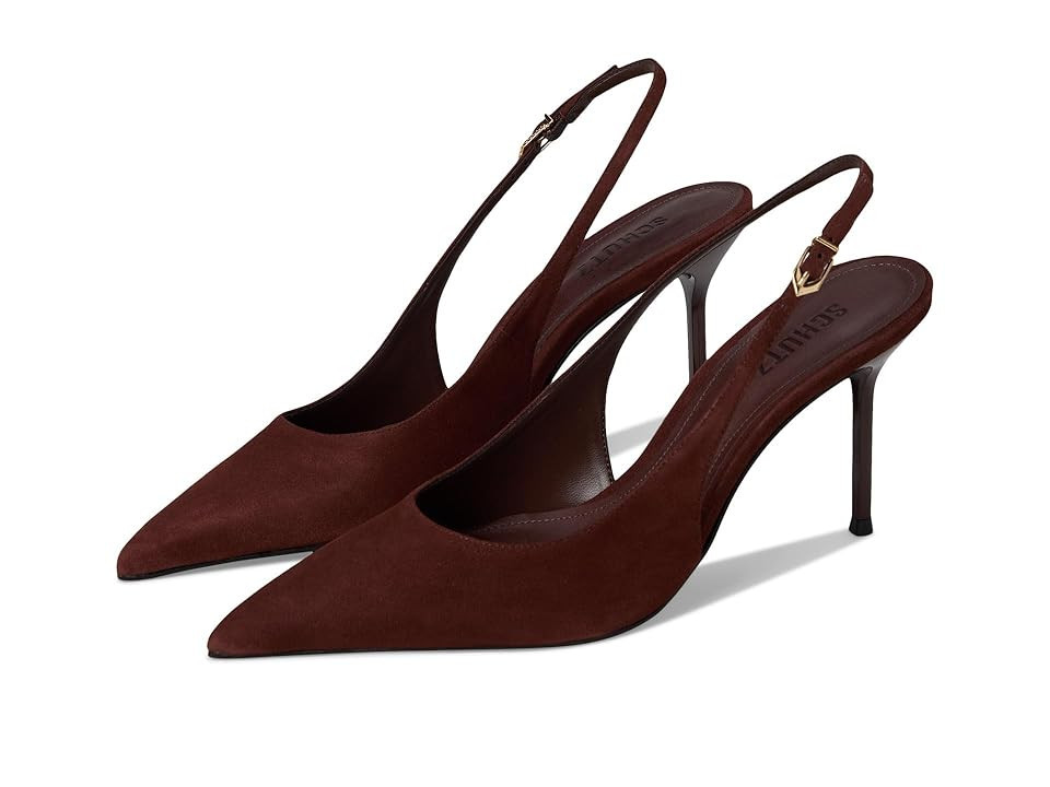 Schutz Alicia Sling Women's Shoes Root Brown : 6.5 M, Suede | Zappos