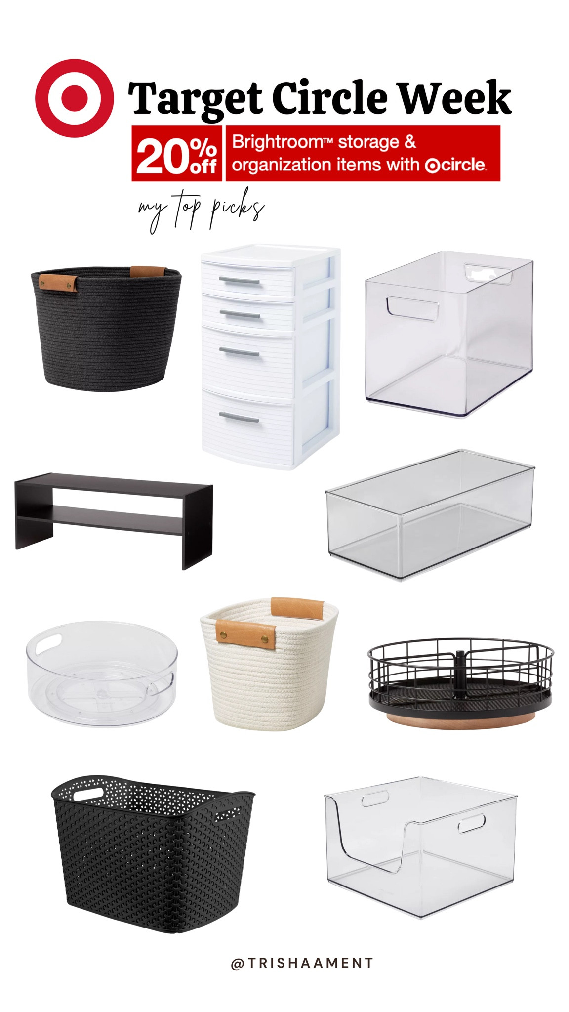 Brightroom storage and organization is 20% off at Target this week! I use this brand all over my house. Perfect for the pantry, playroom, kids closets, bathrooms, kitchen, office, etc. Linking some of my favorites here for circle week!

#LTKHome #LTKSaleAlert #LTKFamily