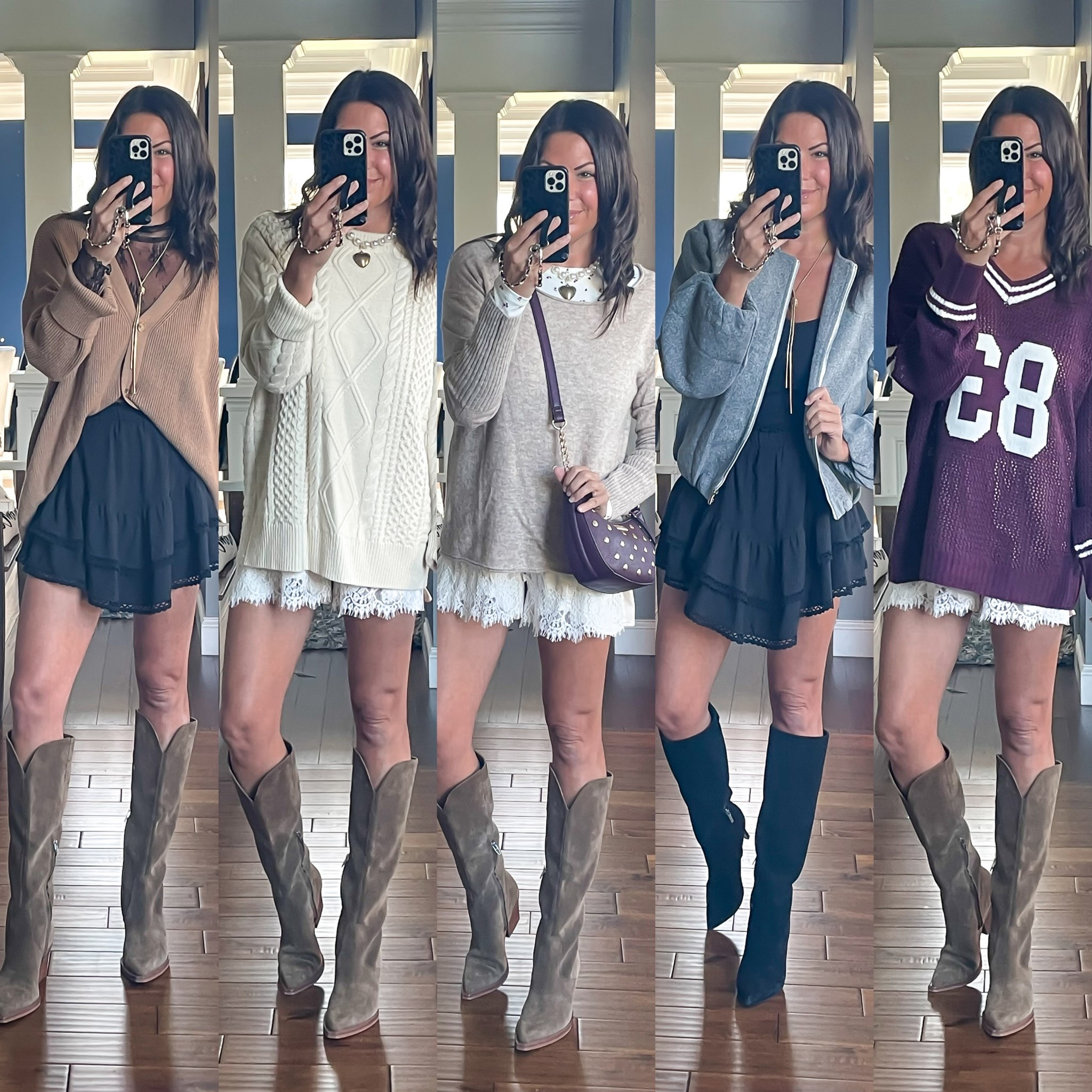 Lace + boots 
Fall looks 

#LTKOver40 #LTKStyleTip #LTKFindsUnder50