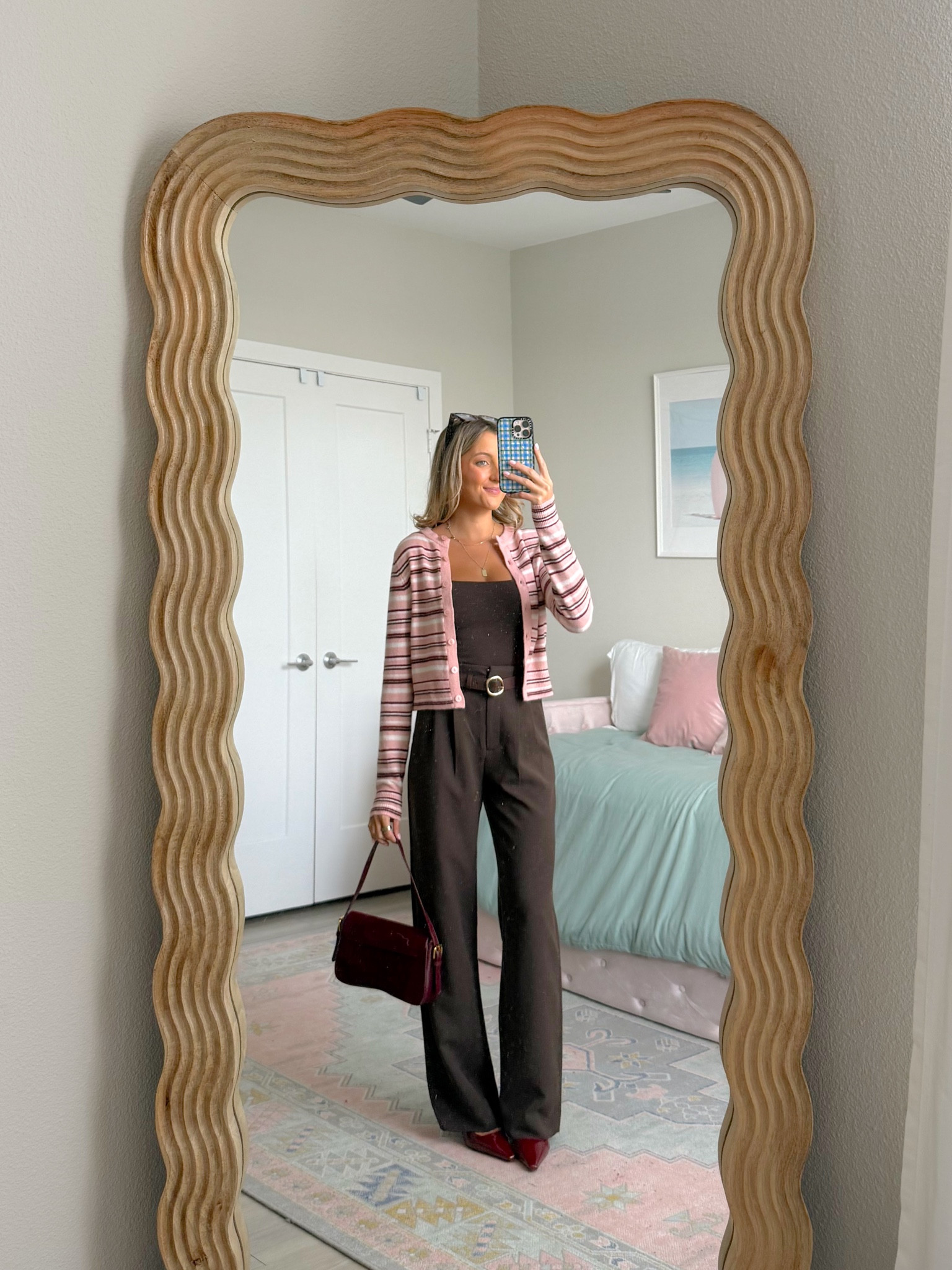 the cutest winter outfit from abercrombies sale - up to 40% off almost everything + use code AFMCKENZIE for an extra 15% off 🎄🩷 wearing a 24 in the trousers for work / business casual 

#LTKWorkwear #LTKootd