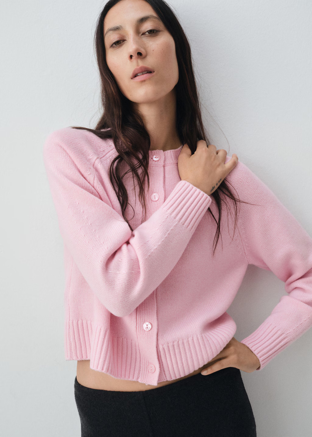 Chunky knit wool-blend cardigan | Mango (US/MX/AU)