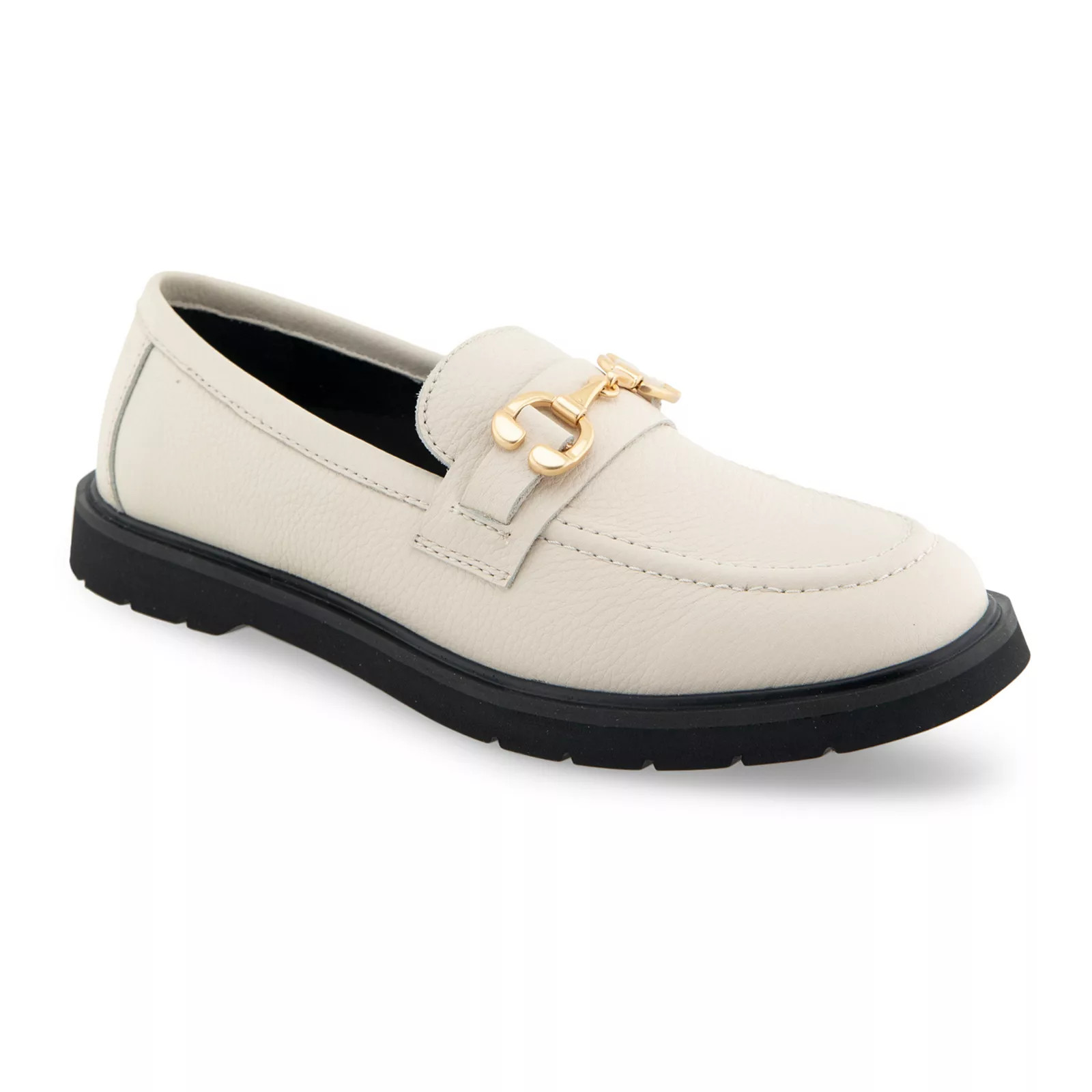Aerosoles Beckett Women's Loafers, Size: 9, Eggnog Pebbled Faux Le | Kohl's