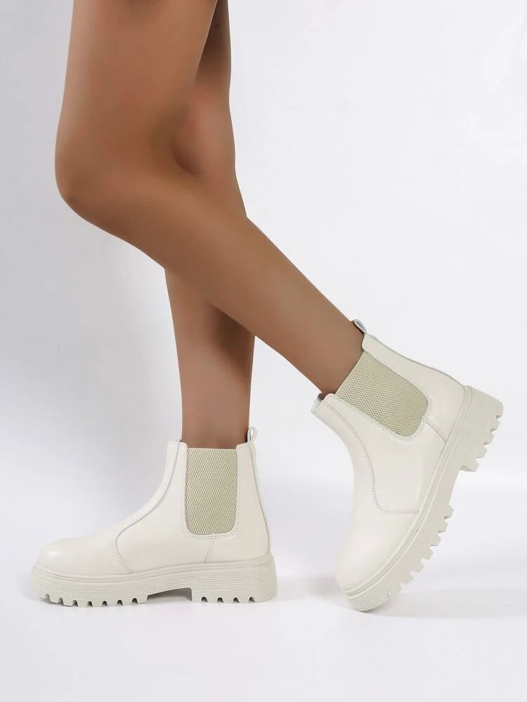 Minimalist Platform Chelsea Boots | SHEIN