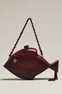 SIMONMILLER Carved Wooden Fish Clutch | Anthropologie (US)