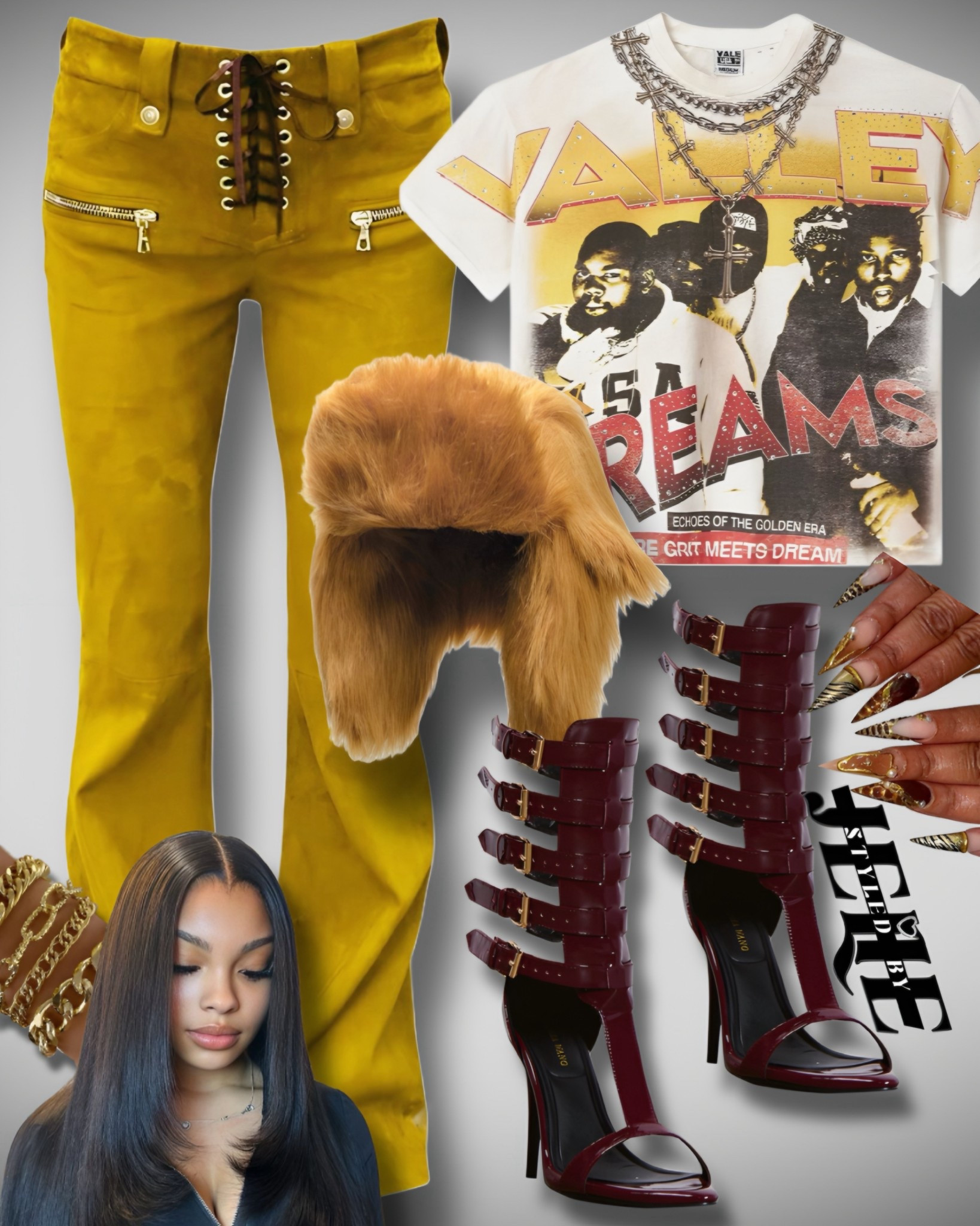 “Vale Forever Graphic Short Sleeves Tee” , shoes from Akira 