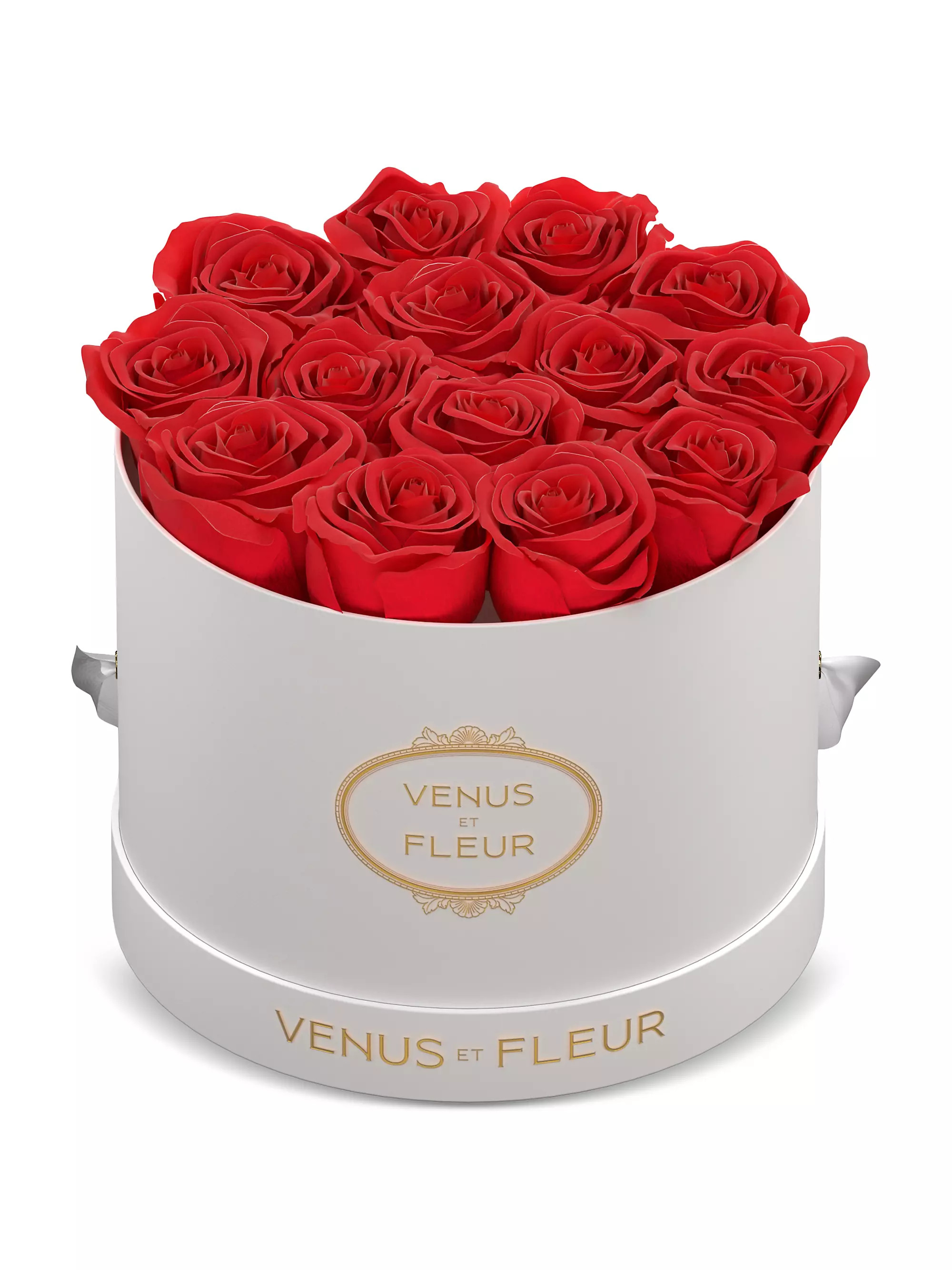 Classic Small Round Box with Pure White Roses | Saks Fifth Avenue