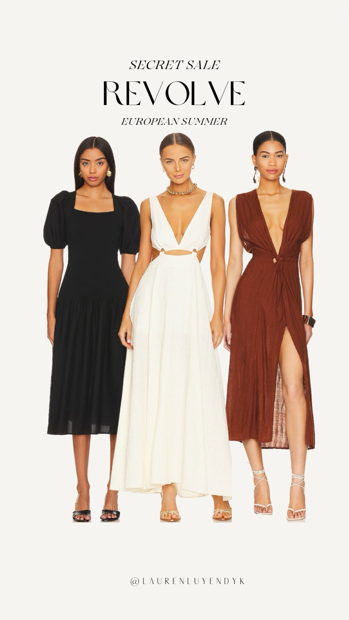 European summer looks! My fav finds from the Revolve secret sale 

Black dress, white dress, white linen dress, swimsuit cover up, vacation, resort ready 

#LTKeurope #LTKstyletip #LTKsalealert