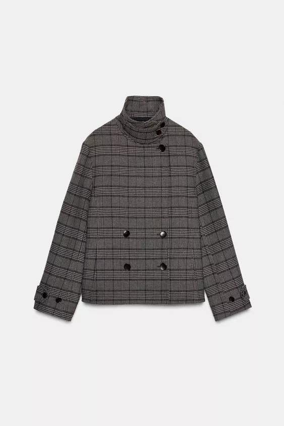 PLAID WRAP JACKET | Zara US